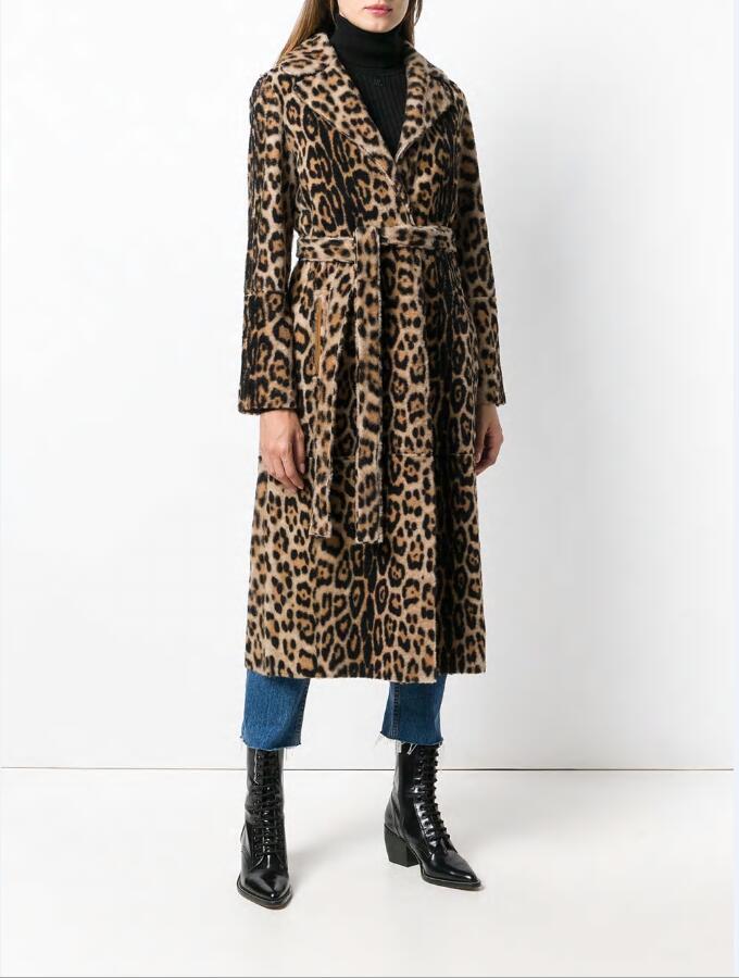 Winter Faux Fur Coat with Fox Fur Collar for Women