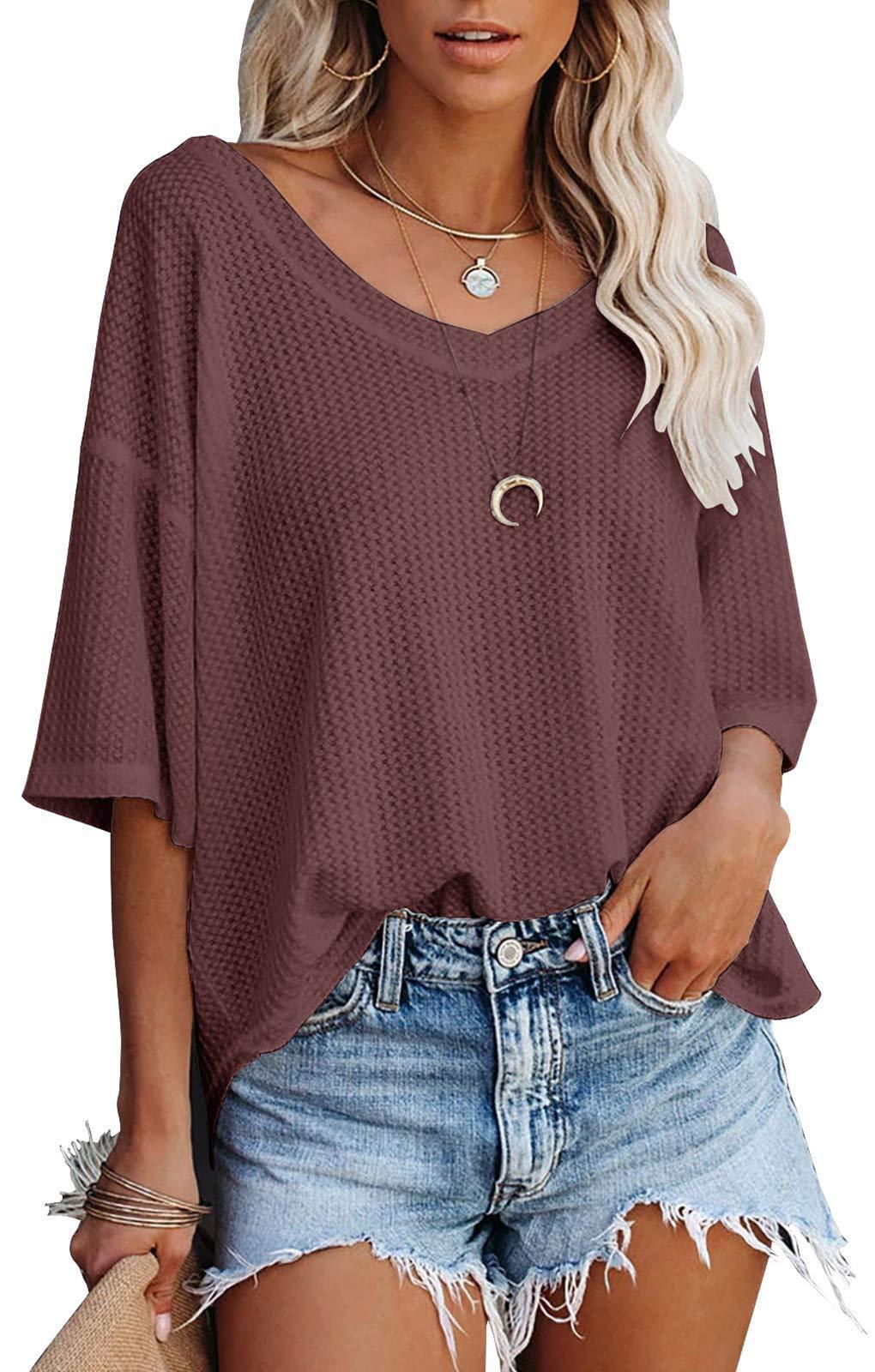 V-neck Women's Summer Short Sleeve Green Top with Pocket