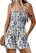 Floral Sleeveless Summer Jumpsuit with Shorts